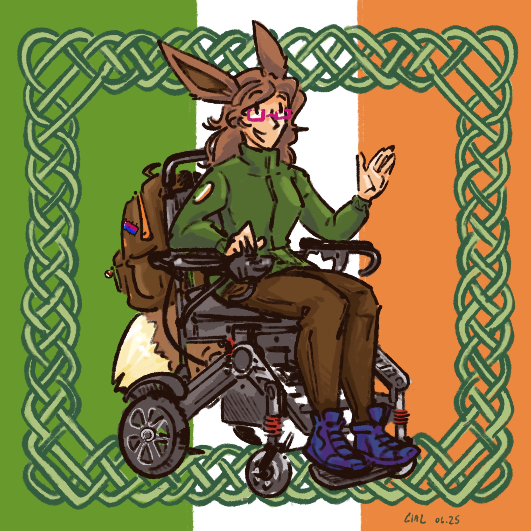 Avatar of Éimí R with an Irish flag background